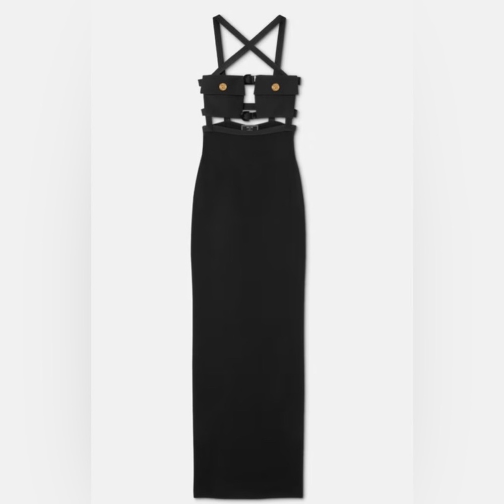 VERSACE x DUA LIPA BUSTIER CUTOUT GOWN